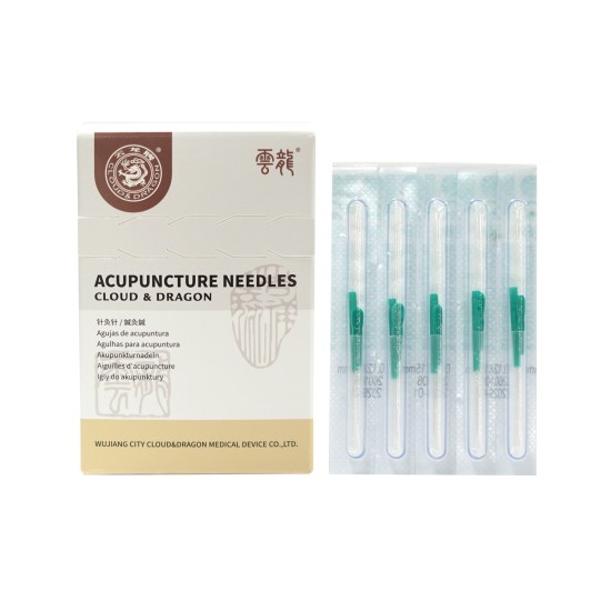 Cloud & Dragon MHW acupuncture needles with plastic handle and guide tube