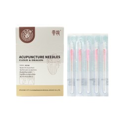 Cloud & Dragon Acupunctuurnaalden met geleidebuisje – koperen spiraalgreep | gesiliconiseerd zonder coating