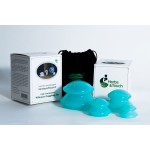 Silicone cupping set blauw transparant