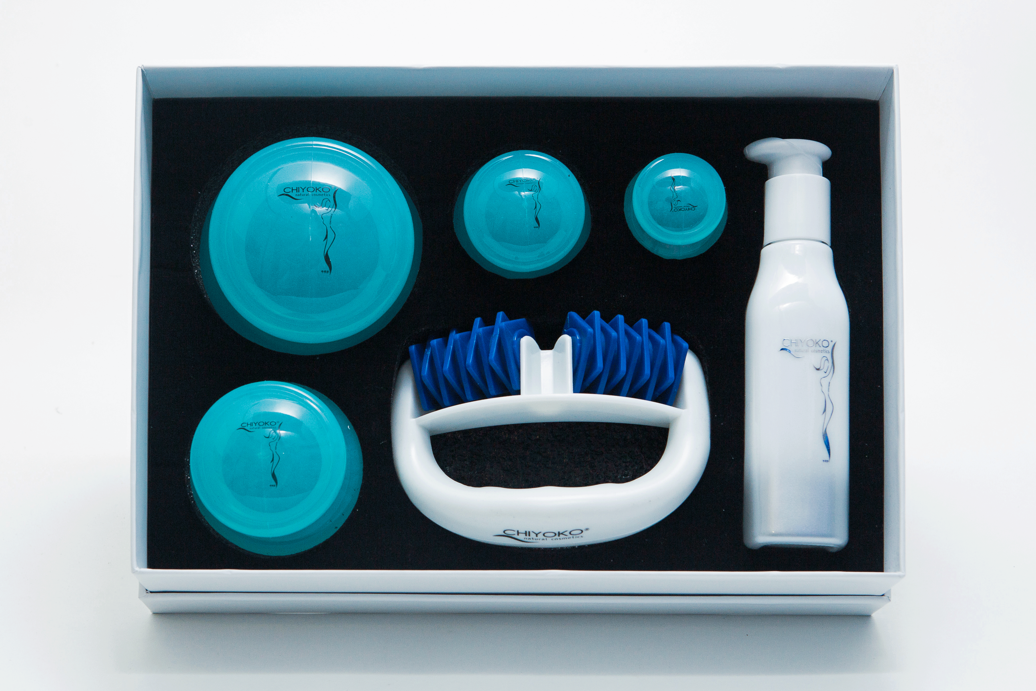 Cuppingset de Luxe : doos 4 silicone cups, massage roller en  cupping olie